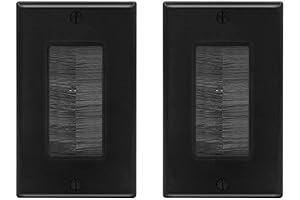 VCE Brush Wall Plate 2-Pack, UL Listed, Brush Plate Cable Pass-Through