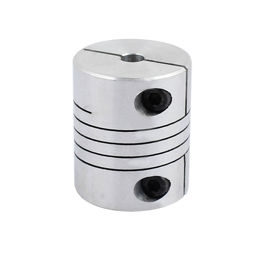 Aexit 5mmx6.35mm Aluminum Electrical equipment Alloy Spline Shaft Flexible Helical Coupling 25mm Diameter 30mm Length