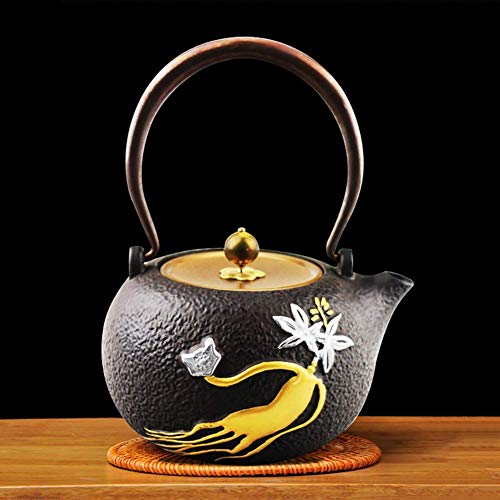 Con burbujas desmontables, tetera, tetera caliente, máquina de té perfecta, tetera grande, 1,2 L, juego de té retro… - Imagen 3