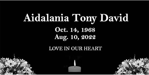 Miniatura 10 de Lápidas de cementerio, lápidas para tumbas, piedras conmemorativas, lápida plana (24 x 12 x 1.25 pulgadas)