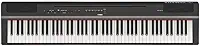 YAMAHA Piano digital de ação ponderada com 88 teclas P125 com fonte de alimentação e pedal de sustentação, preto