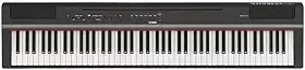 YAMAHA Piano digital de ação ponderada com 88 teclas P125 com fonte de alimentação e pedal de sustentação, preto
