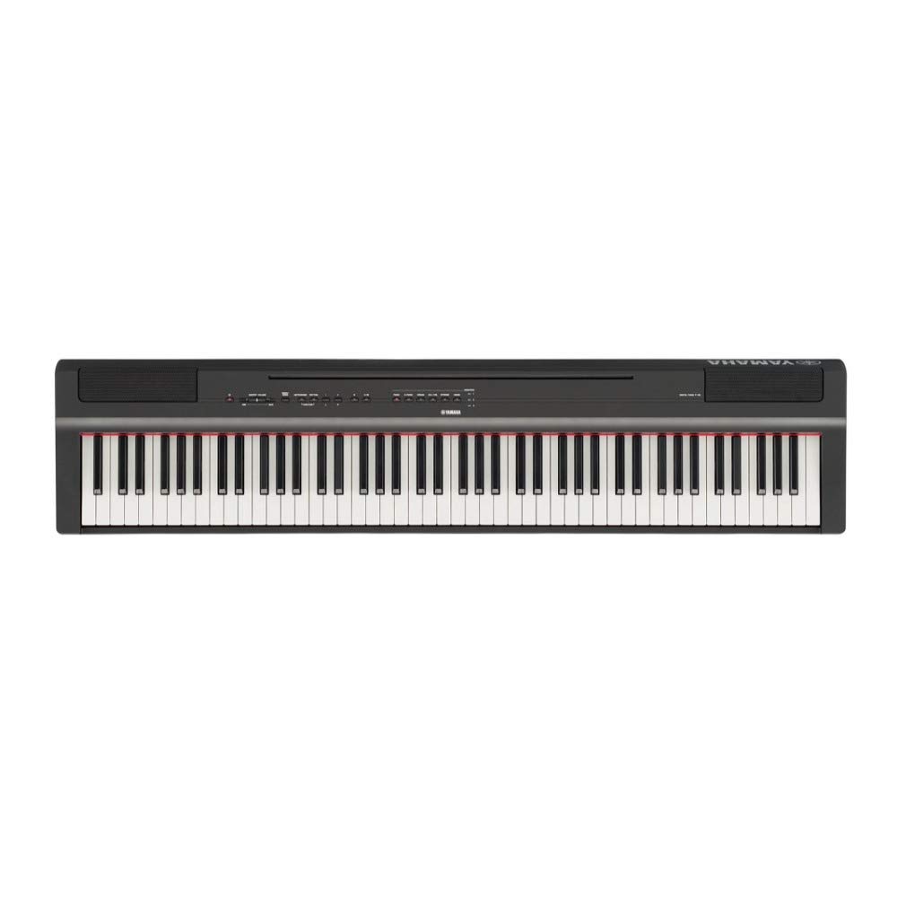 YAMAHA P125 88-Key Weighted Action Digital Piano with Power Supply and Sustain Pedal, Black