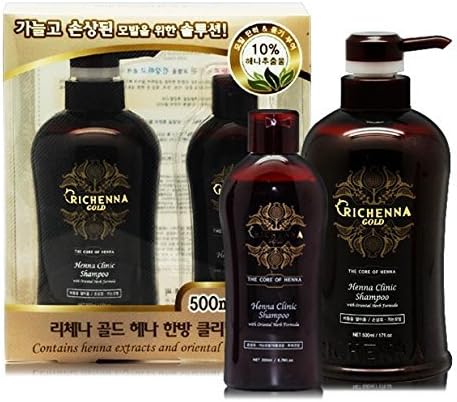 Gold Henna Clinic Shampoo with Oriental Herb Formula - anti dandruff anti itch scalp - herbal shampoo