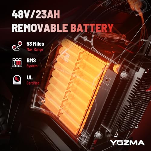 Yozma IN10 Electric Dirt Bike, 2600W 40MPH Electric-Motorcycle with 48V/23AH Battery Ebike, Full Hydraulic Brakes and Suspensions Mountain Off-Road E Dirt Bike, for Teens & Adults (Black) - Image 4
