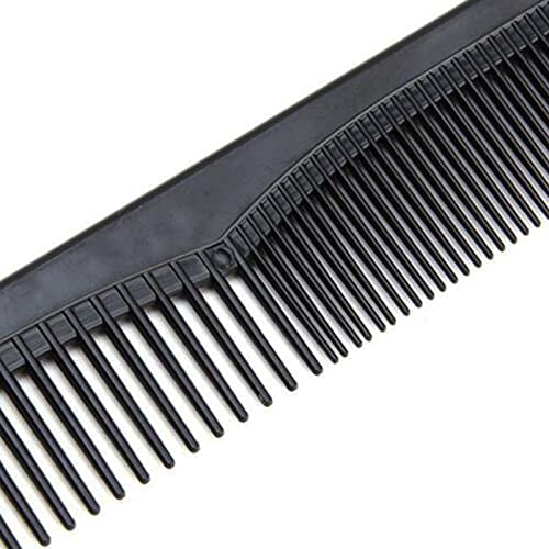 1 Stücke 19cm Styling Kamm Männer Multifunktionaler,Bruchfester Premium Grobzinkiger Carbon,Antistatischer Haar Kamm Friseur zum Haare Schneiden, Breiter Zahnkamm+Feine Zahnung