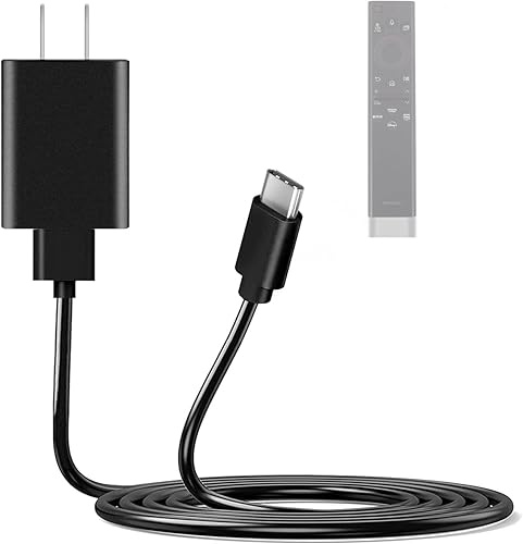 Cable de carga solar para Samsung TV, repuesto Samsung Smart Control Remoto TV Cable de carga para Samsung Frame TV Remote, Samsung QLED TV,