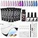 VANREESA Kit Unghie Gel Completo, 8 Colori 15ml Blu Viola Kit Ricostruzione...