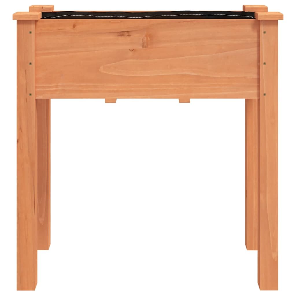 Macetero de madera maciza de abeto con inserto, 71 x 37 x 76 cm, para jardín, balcón, terraza, macetero con orificio de drenaje para plantas, verduras, hierbas, material natural