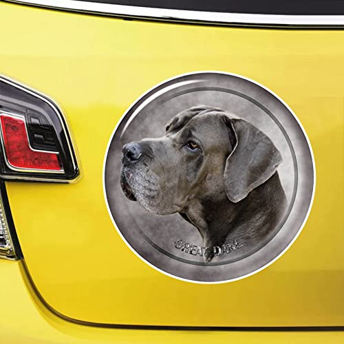Pangtyus Sticker Chien Grand Danoisanimaux décalcomanies Voiture Autocollant PVC décalcomanie étanche Moto pour Pare-Chocs arrière fenêtre Ordinateur Portable 13CM/15CM/17CM Cover