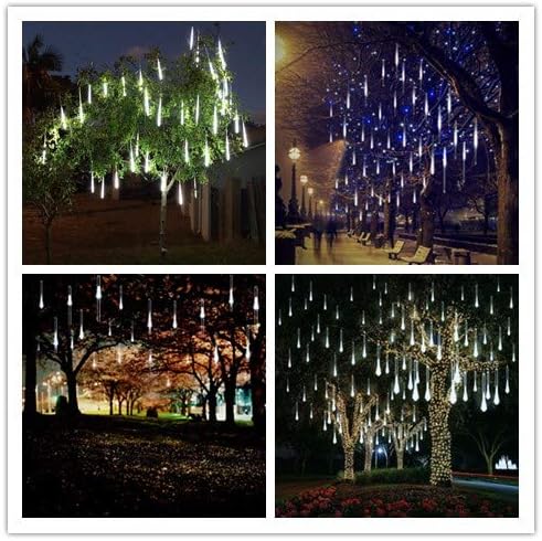 Miniatura 2 de Zezuxy Luces de Navidad para exteriores con certificación UL luces de lluvia de meteoritos decoraciones de Navidad luces de lluvia que caen de 12
