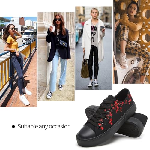 Image of hash bubbie White Sneakers for Women Low Top Canvas Shoes Womens Canvas Sneakers Women's Fashion Sneakers Slip on Casual Tennis Shoes