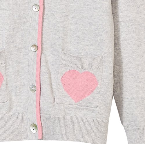 Kid Nation Girls' Lovely Long Sleeve Pocket Cardigan Sweater L Grey #TOP1