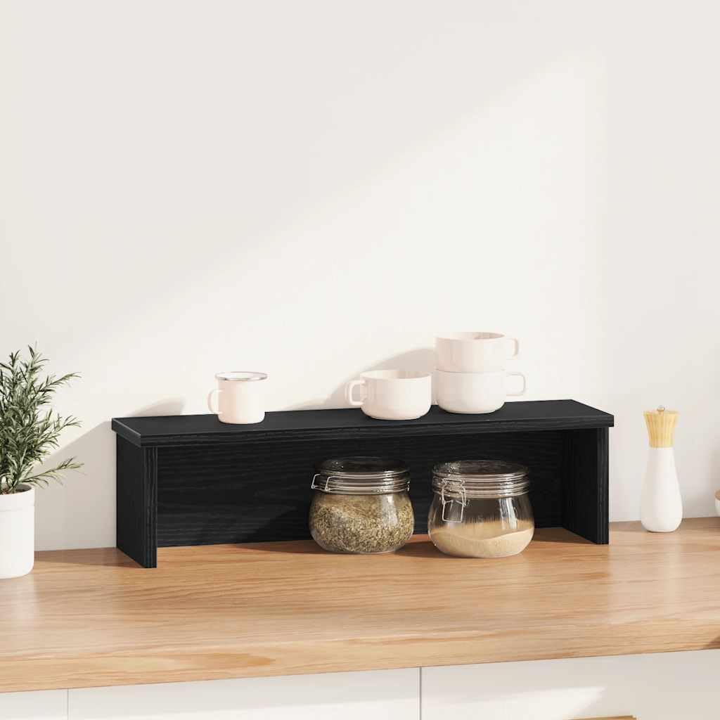 Fengshui Regał kuchenny, możliwość układania w stos, czarny, 60 x 15 x 16