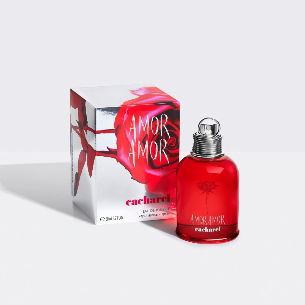 Cacharel Amor Amor Gift Set for Women, Eau de Parfum Spray Perfume 3.4 Fl. Oz. and 1.0 Fl. Oz.