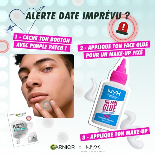 Base de teint fixatrice NYX et patchs Garnier Pure Active haute tenue - 3