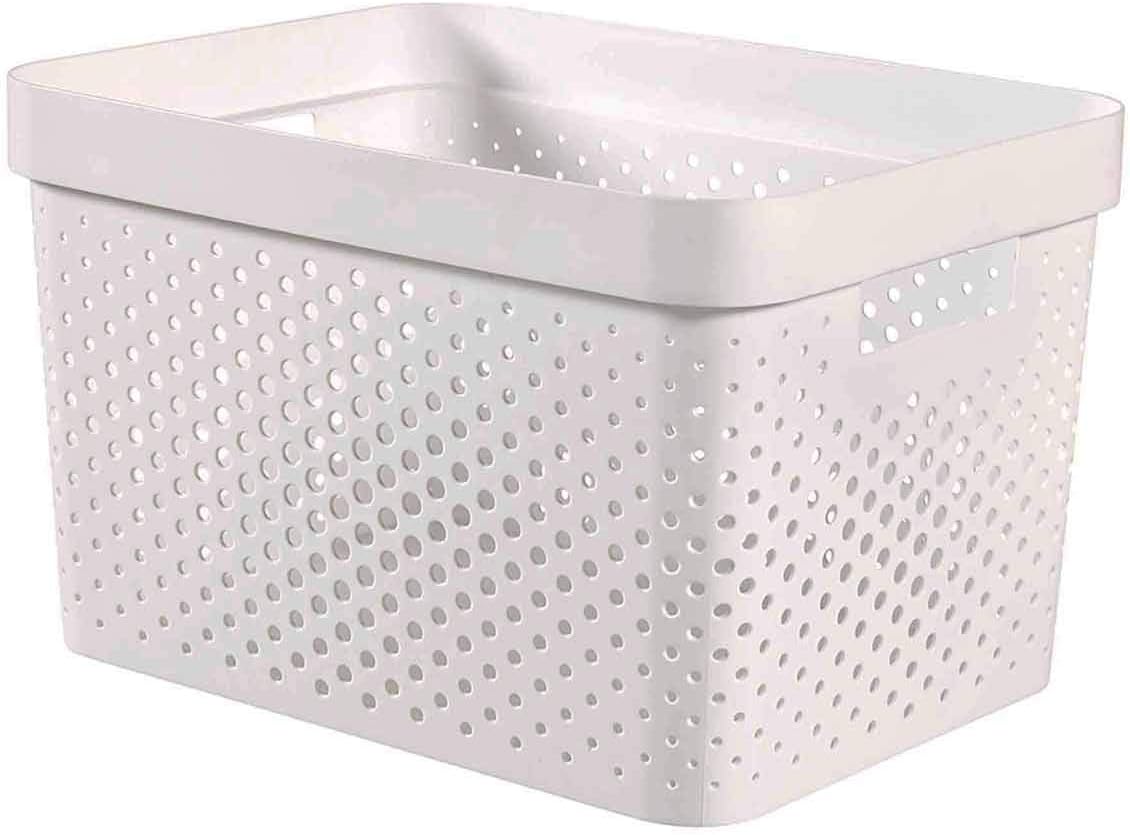 CURVER, Bandeja de almacenamiento Infinity 17L, blanco, 35,5 x 26,2 x 21,9 cm, plástico reciclado