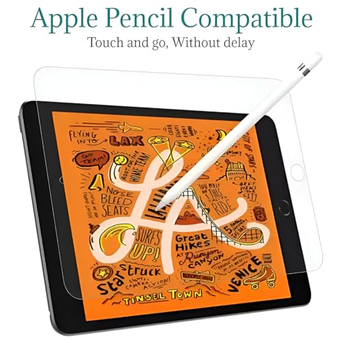 Image of Tempered Glass Screen Protector for Apple iPad Mini 5 / iPad Mini 4 7.9 Inch Full Screen Coverage With Easy Installation Kit