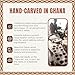 Africa Heartwood Project African Oware Mancala Board - Hand-Carved Solid Wood with Adinkra Symbol, Wooden Folding Mancala Design, 16
