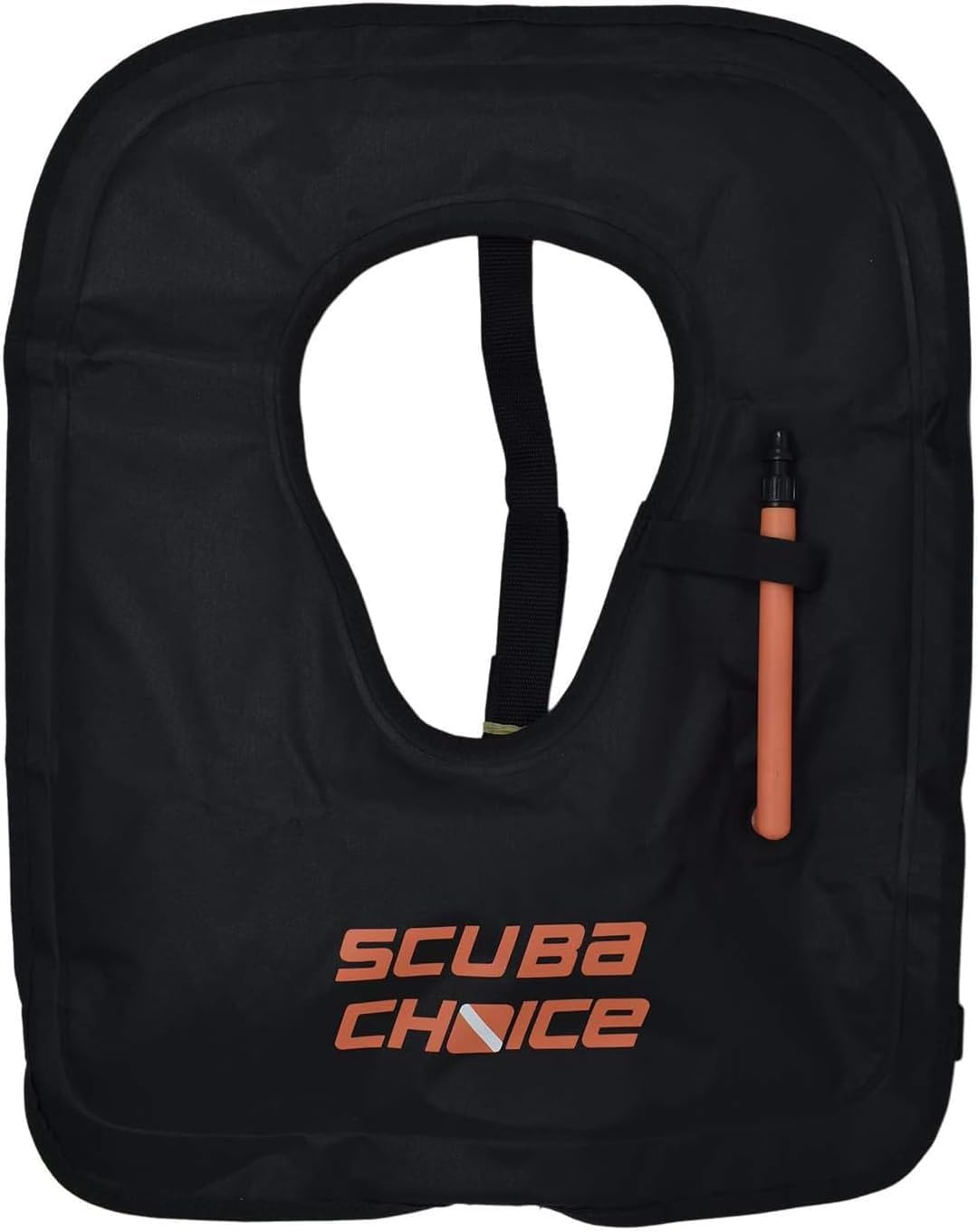 Scuba Choice Snorkel Vest for Adults, Lightweight, Adjustable, Buoyancy Aid with Personalised Name Field, Fits 100-200 lbs, Easy Mouth Pump and Removable Strap, Slim Black