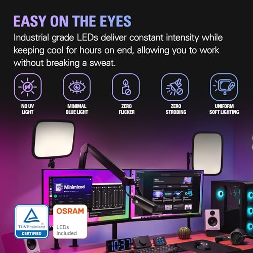 Elgato Key Light - Professional 2800 lumens Studio Light with desk clamp for Streaming, Recording and Video Conferencing, Temperature and Brightness app-adjustable on Mac, PC, iOS, Android - Image 5