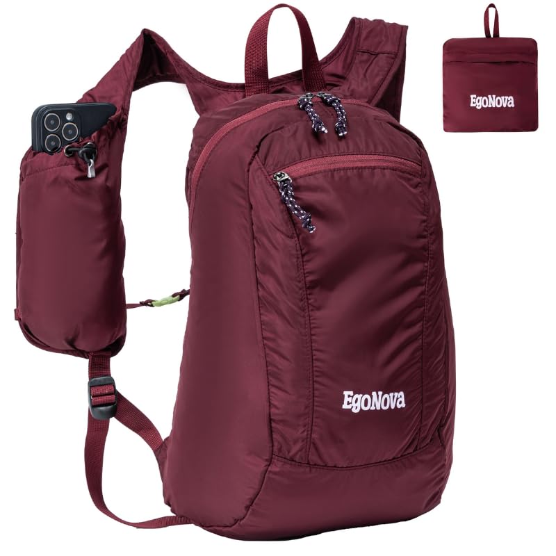 EgoNova 12L Ultralight & Thin Packable Daypack, Small Foldable Hiking Backpack Travel Bag, Water Resistant Day Pack for Men Women