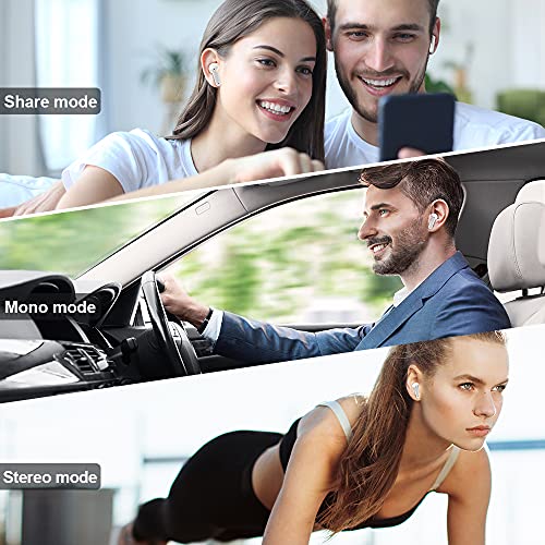 Doubc Auriculares Inalámbricos Bluetooth 5.1 con Micrófono Cascos Inalámbricos CVC8.0 Cancelación de Ruido Mini Twins Auriculares In-Ear HiFi Wirless Earbuds 24 Horas USB-C Caja de Carga