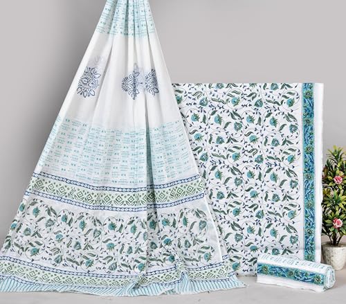 Image of NISHIRE Women's Cotton Printed Unstitched Salwar Suit Dress Material With Dupatta