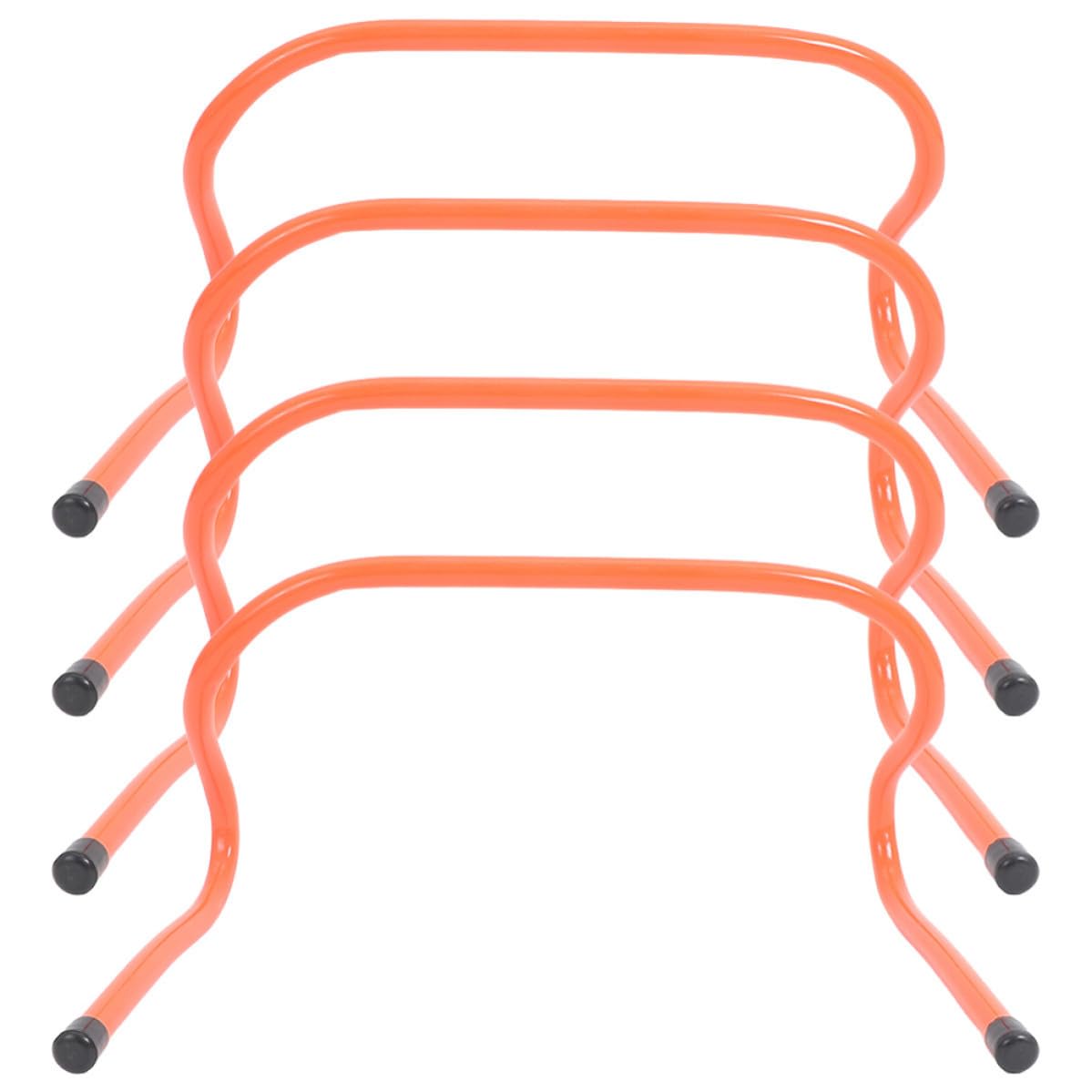 Uonlytech Vallas de Agilidad Deportiva de Plástico 4 Piezas para Entrenamiento de Fútbol Diseño Naranja Duradero y Práctico para Fiesta Futbol Decor