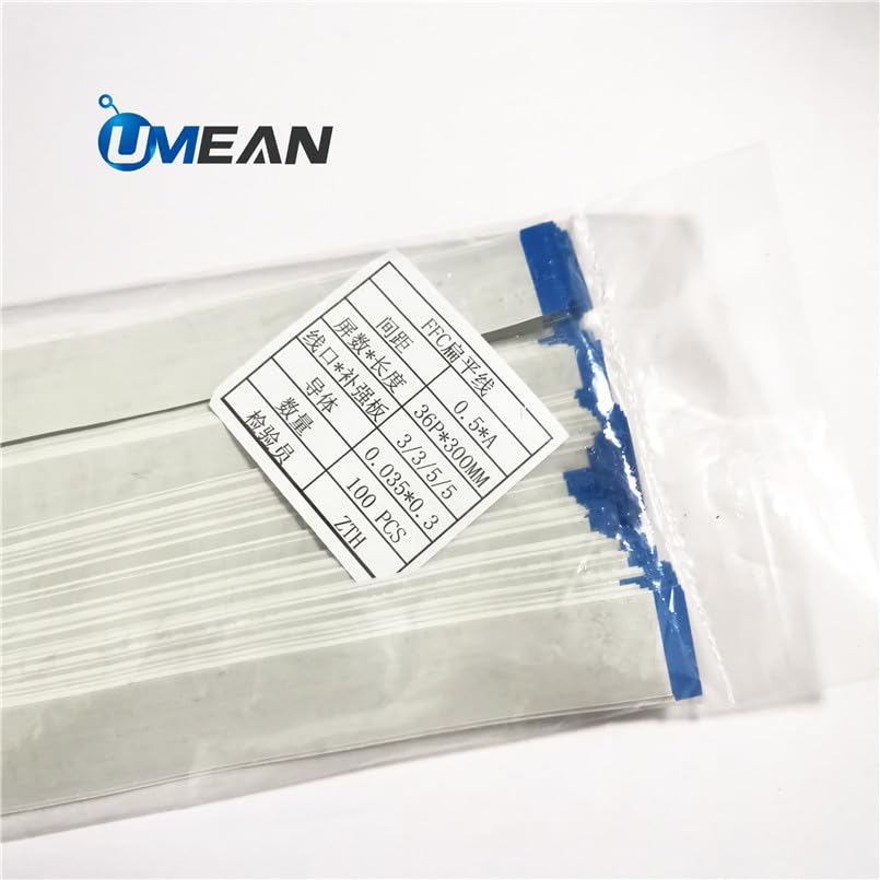 Wiring Connecting Terminals - 100pcs 36Pin FFC Cable Connector 0.5mm Pitch A Type 30cm Length Isotropy Ribbon Flexible Flat Wire AWM 20624 - (Insert Type: Type A Isotropy)