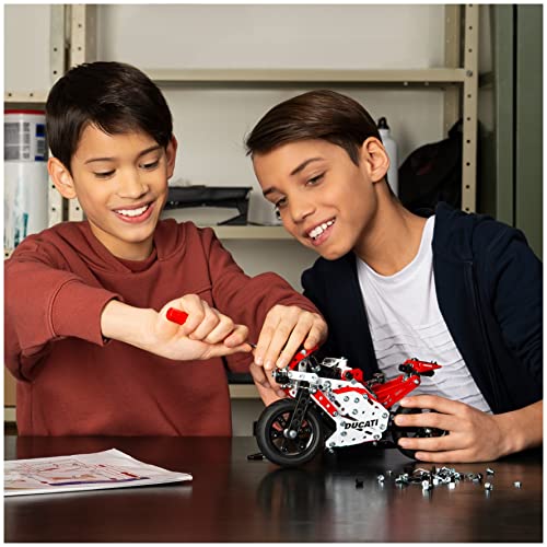 Spin Master MECCANO - Ducati Moto GP - Réplica de una Magnífica Moto Ducati GP para Construir - Juego de Construcción con 2 Herramientas y 350 Piezas - 6044539 - Juguetes Niños 8 años +