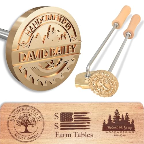 Duckbe Branding Iron for Wood, Custom Wood Branding Iron Personalized Wood Burning Stamp for Meat Bread Plastic, Metal Leather Stamp Logo Wedding Stamps, Woodworker Wood Engraver Handcrafted Gift