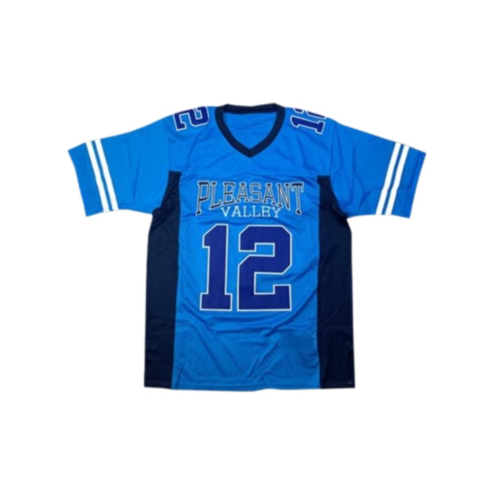 AA Rodgers 12 Pleasant Valley High School Vikings Football Stitch Jersey (66) Blue