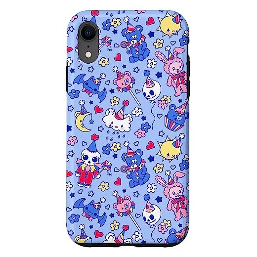 iPhone XR Clowncore Pastel Goth Clown Babycore Kidcore Weirdcore Blue Case