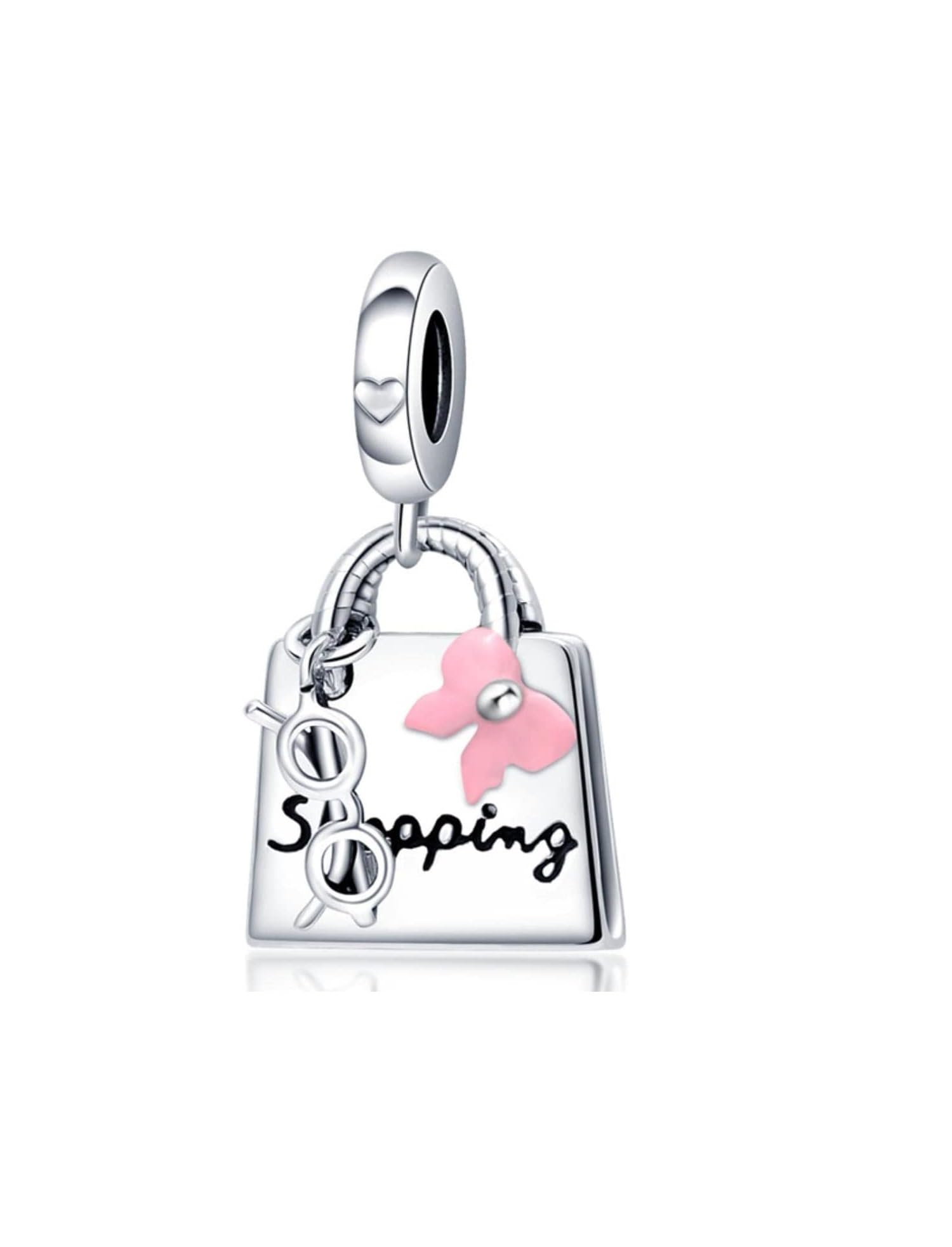 Abalorio de plata de ley 925 de calavera de perro compatible con pulseras 3