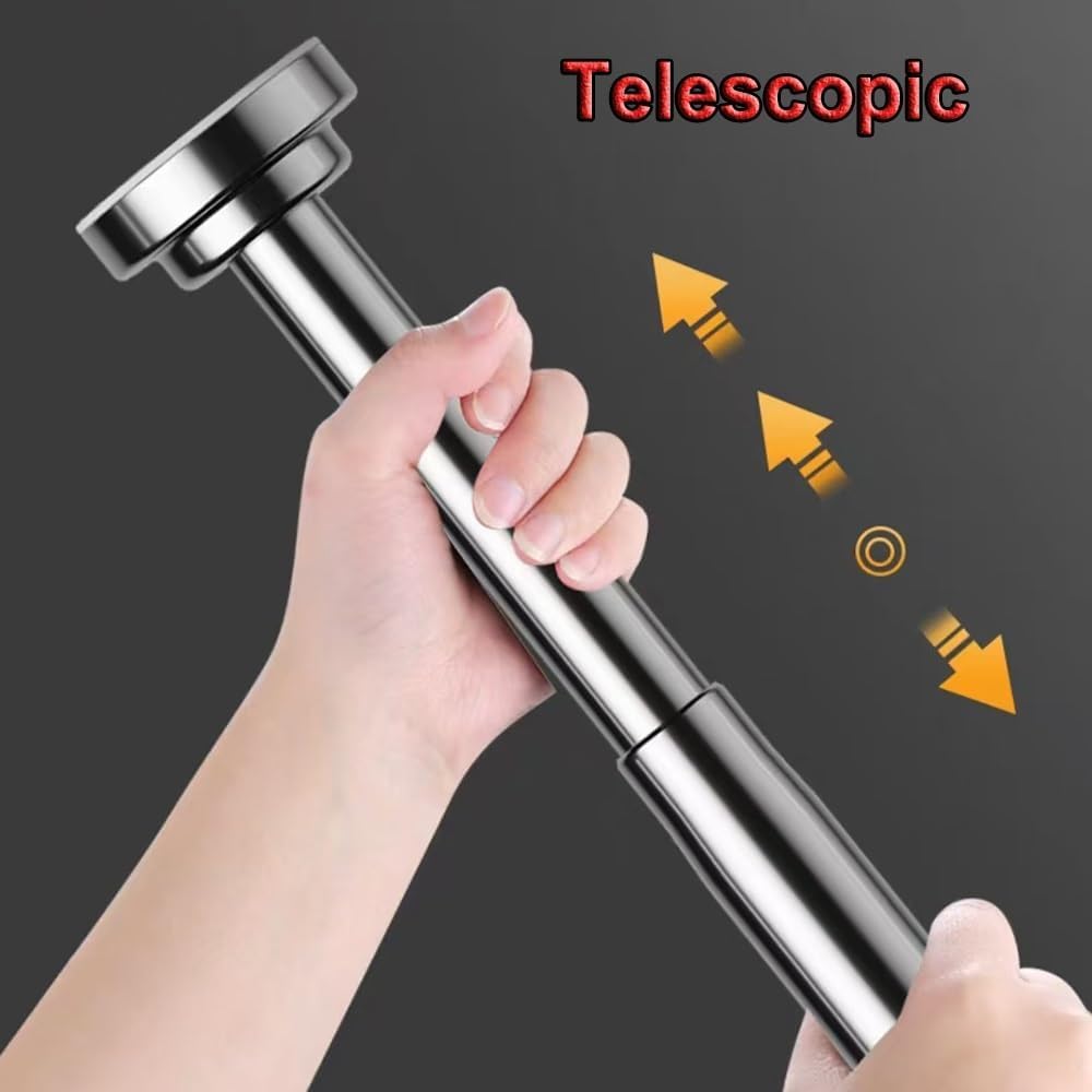 Patas y Soporte telescópicos Ajustables para Fregadero, Varilla de Soporte de Acero Inoxidable, Aptos para cocinas y baños, Altura de 30 a 50 cm, estables bajo el Fregadero, fáciles de Insta