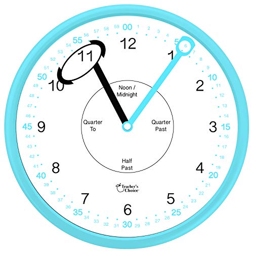 Educational Wall Clock Silent Movement Time Teaching Clock For Teachers ...