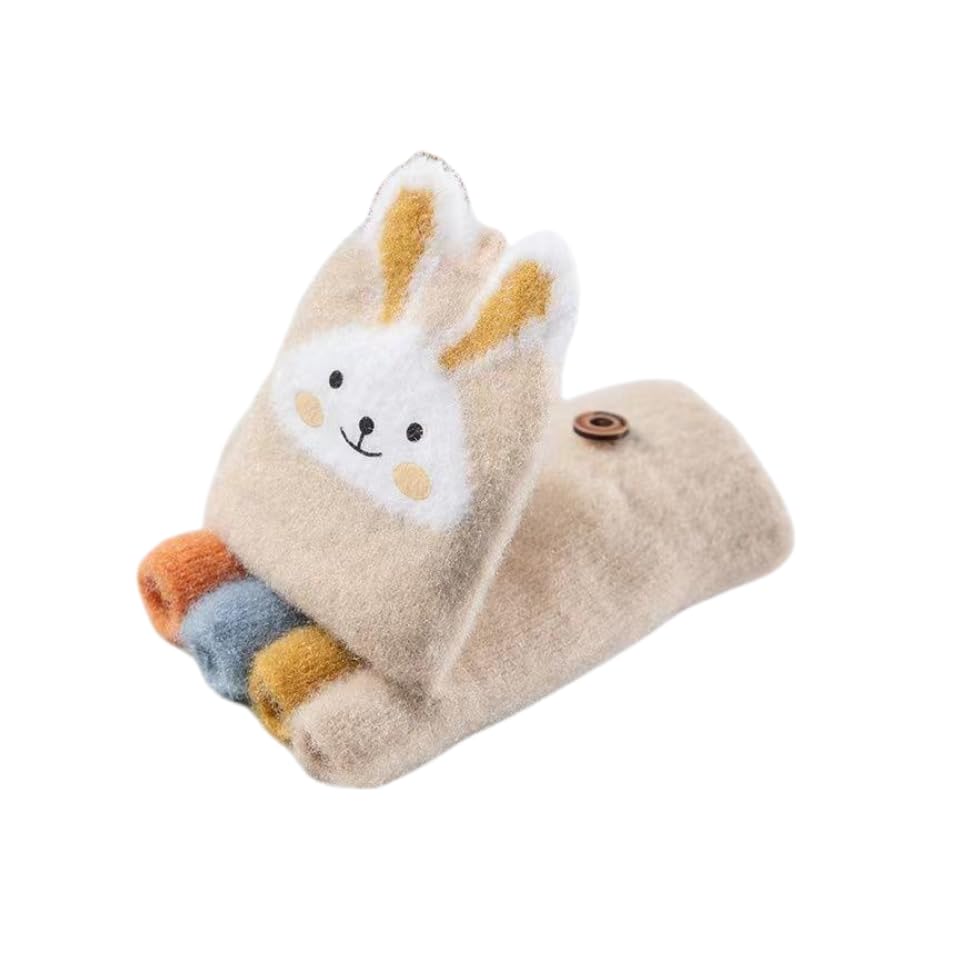 Kids Knit Mittens Fleece Lined Toddler Warm Winter Gloves With String Full Finger Gloves Ski Gloves for Age 2-4Y…2