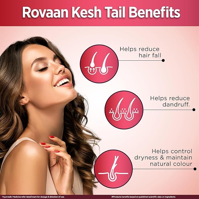 Image of Multani Rovaan Kesh Tail | Goodness Of Bhringraj | Helps In Hair Care, Growth, Premature Greying | Supports In Hair Fall Reduction | 100 Ml (Pack of 2)