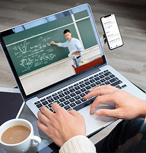 Image of Foldable Aluminum Alloy Flexible Magnetic Laptop Stand Made of Aluminum for Computer and Laptop, Arm for Notebook Cell Phone Holder, Smartphone mounts-Silver