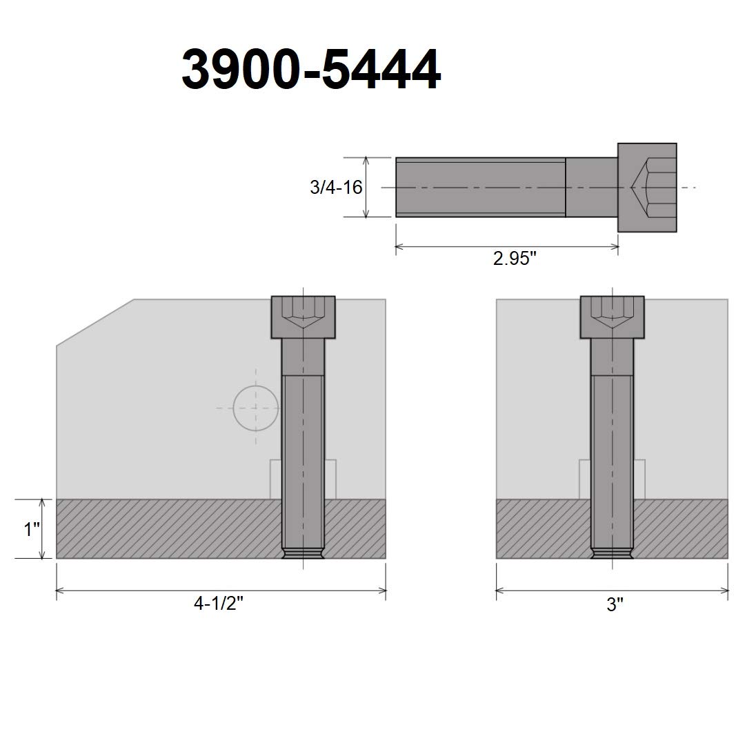 HHIP - Tuercas en T y tornillos para postes de herramientas estilo KDK, 1 x 3 x 4-1/2", 1