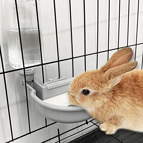 16oz Pet Water Bottle, Gravity Dog Water Bowl Dispenser for Cage, Anti-Overflow Water Dispenser for Small Dogs, Cats, Rabbits and Other Small Animals, BPA Free, Grey 16oz Pet Water Bottle, Gravity Dog Water Bowl Dispenser for Cage, Anti-Overflow Water Dispenser for Small Dogs, Cats, Rabbits and Other Small Animals, BPA Free, Grey
