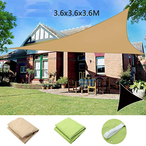 Yardwe Triangle Sun Sombra Vela Canopy Bloqueio UV para Pátios Ao Ar Livre Quintal Jardim Deck (Arei