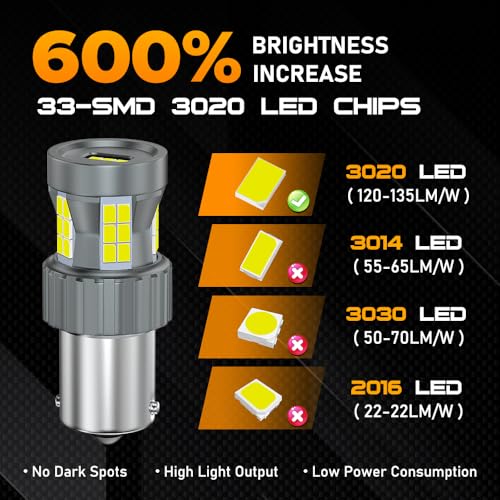 Bombilla LED P21W 1156 Canbus sin error para solucionar fallos de luz 4