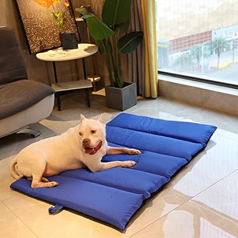 Camping Dog Beds for Extra Large Dogs 51"x35"x3" Royal Blue Portable Dog Bed Waterproof Dog Mat Outdoor Travel Dog Bed for Camping Chewy Dog Camping Gear for Camping Dog Bed. Cover