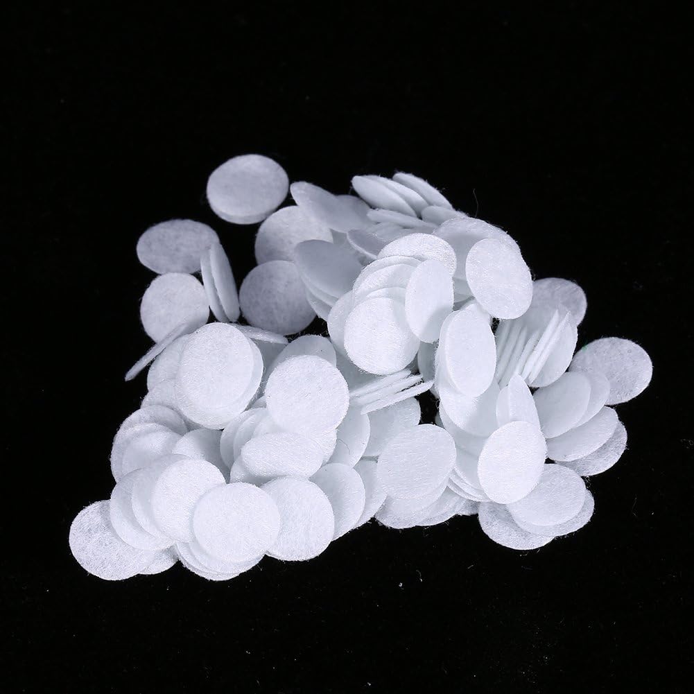 Filtro de microdermoabrasión, almohadillas de filtro redondas de nuevo filtro de algodón 500 piezas para la máquina de belleza de eliminación de puntos negros (10 mm/0,39 pulgadas)
