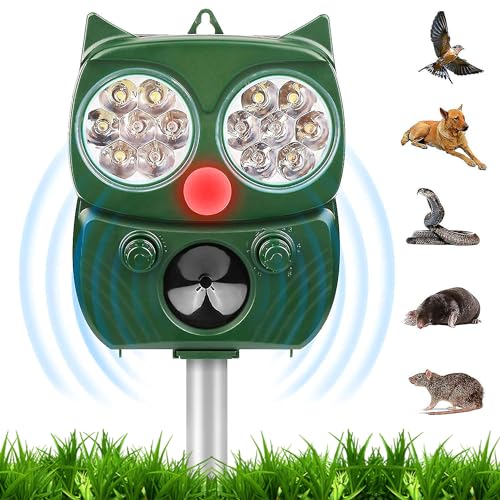 Repellente Per Animali Ad Ultrasuoni Solare Con Sensore Di Movimento PIR - Impermeabile Per Giardino, Orto, Cortile Contro Gatti, Scoiattoli, Volpi E Topi