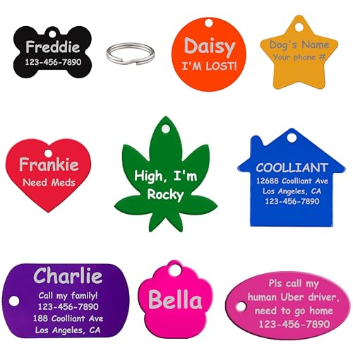 Coolliant Custom Pet ID Tags for Dogs & Cats