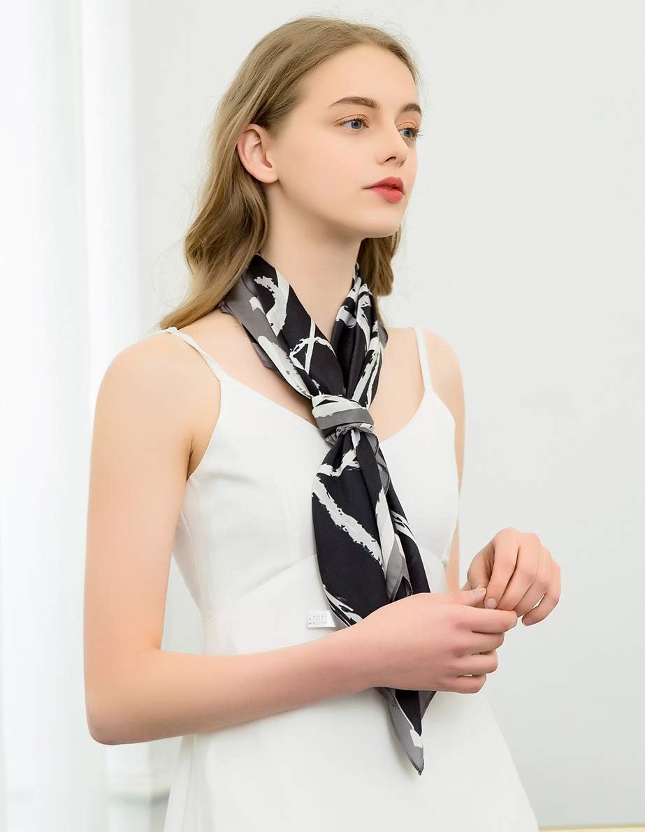 ANDANTINO 100% Pure Mulberry Silk Scarf 35" Large Square Lightweight Headscarf –Women’s Hair Wraps-With Gift Packed - Image 6