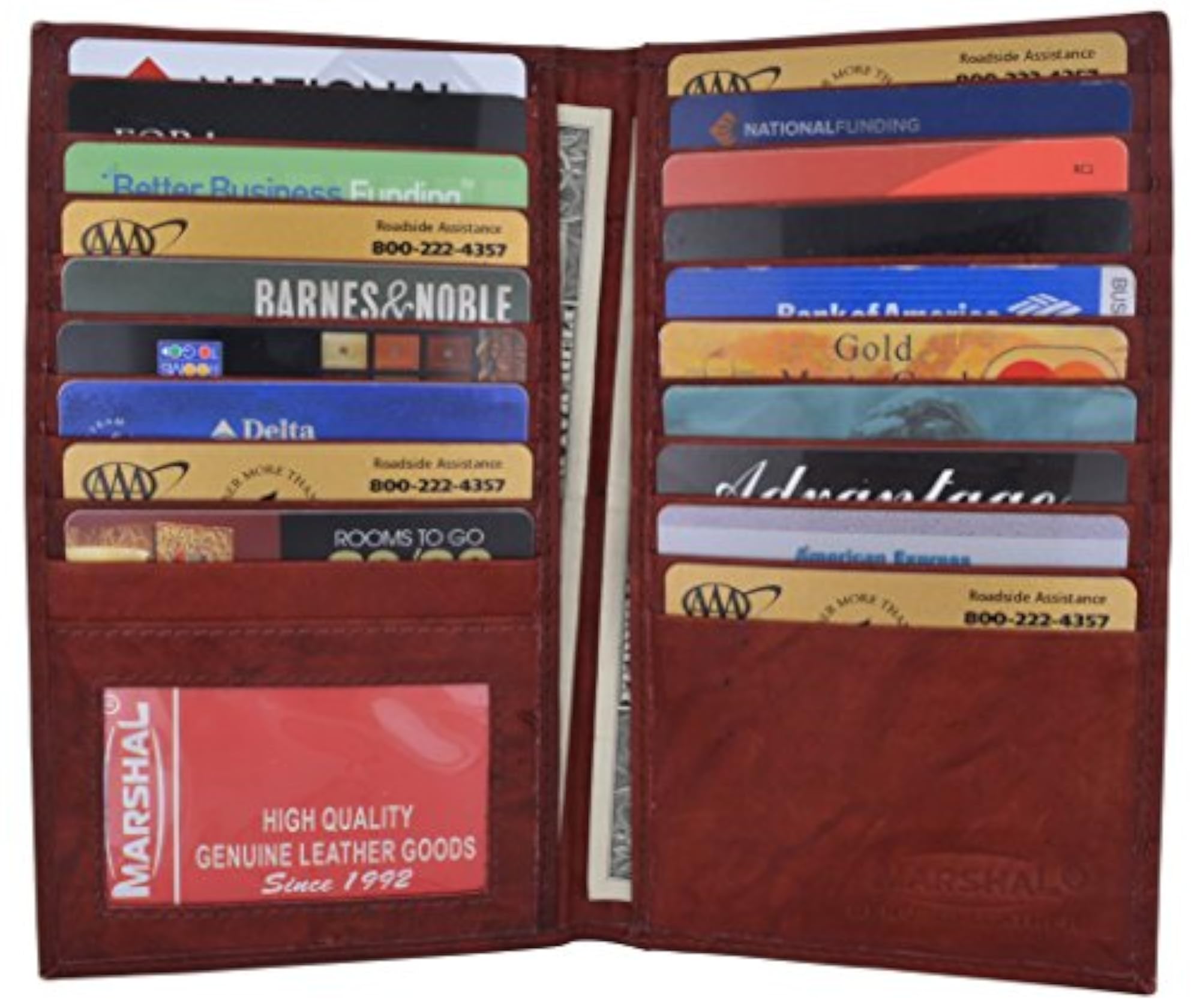 100% Leather Bi-fold Credit Card Holder